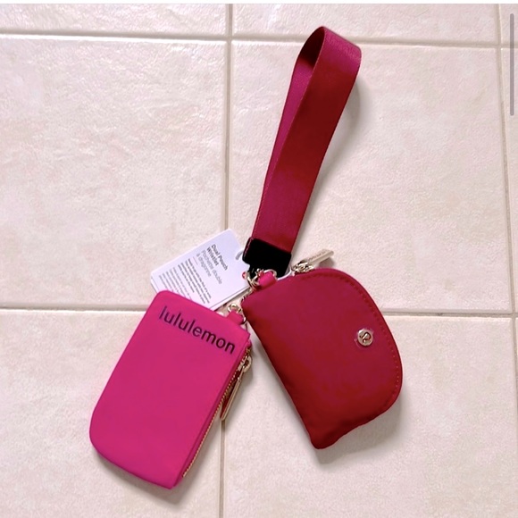 lululemon athletica Handbags - Sonic Pink & lululemon Dual pouch wristlet💕